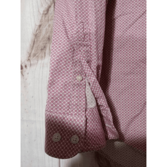 Pronto Oumo Shirt Men's 17 Button Front Red Long Sleeve - Picture 4 of 8